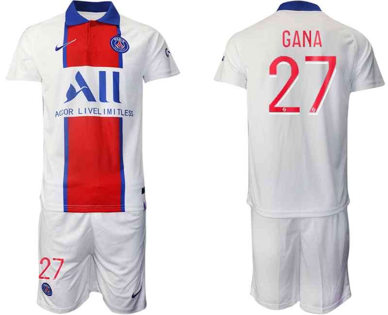 Men 2020-2021 club Paris St German away #27 white Soccer Jerseys